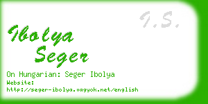 ibolya seger business card